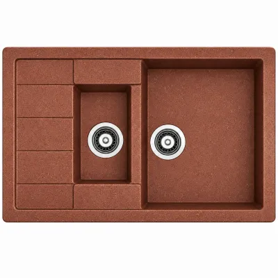 Гранітна мийка Adamant ANILA PLUS Terra-cotta