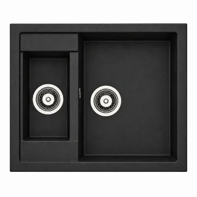 Гранітна мийка Adamant DUPLEX Антрацит
