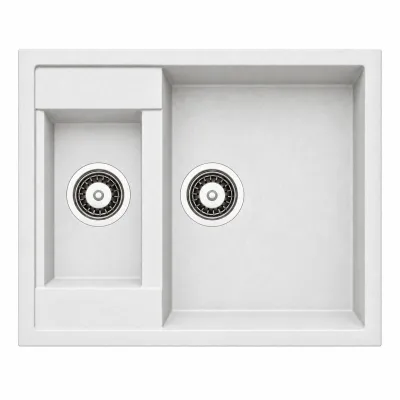 Гранітна мийка Adamant DUPLEX Білий