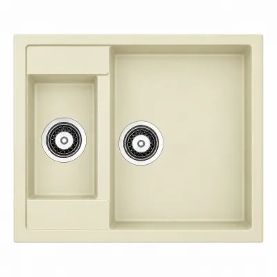 Гранітна мийка Adamant DUPLEX Ivory