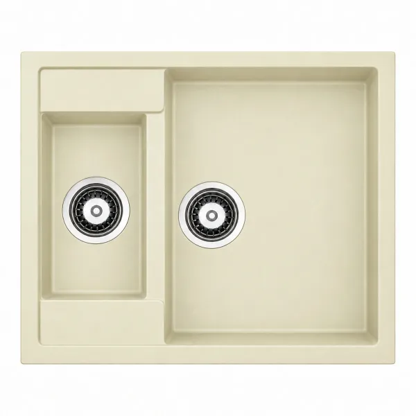 Гранітна мийка Adamant DUPLEX Ivory