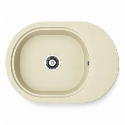 Гранітна мийка Adamant OVALE Ivory